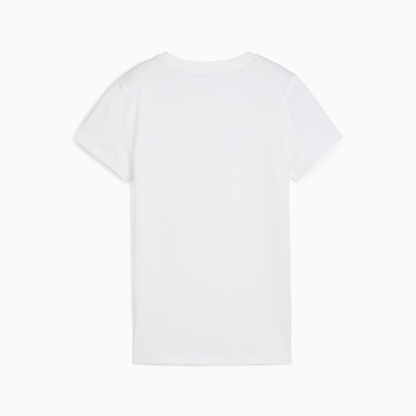 Essentials Metallic Tee Women, PUMA White-Metallic gold, large-ZAF