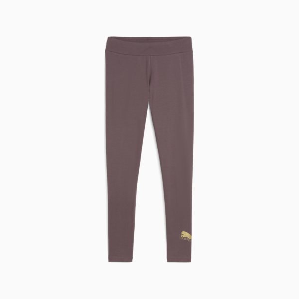Essentials Metallic Leggings Women, Raisin-metallic gold, large-ZAF