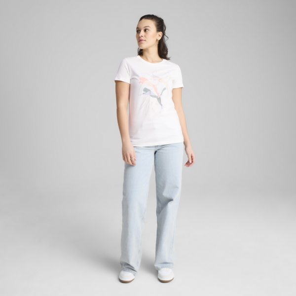 Graphics Branded Leaf Tee Women, PUMA White, large-ZAF