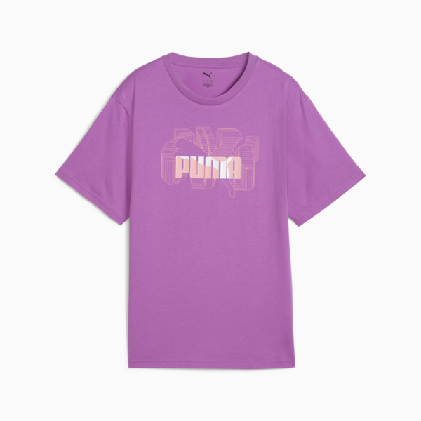 Graphics Stacked No. 1 Logo Relaxed Tee Women, Wild Berry, large-ZAF