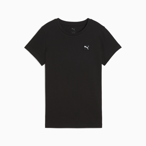 Essentials Elevated Tee Women, PUMA Black, large-ZAF