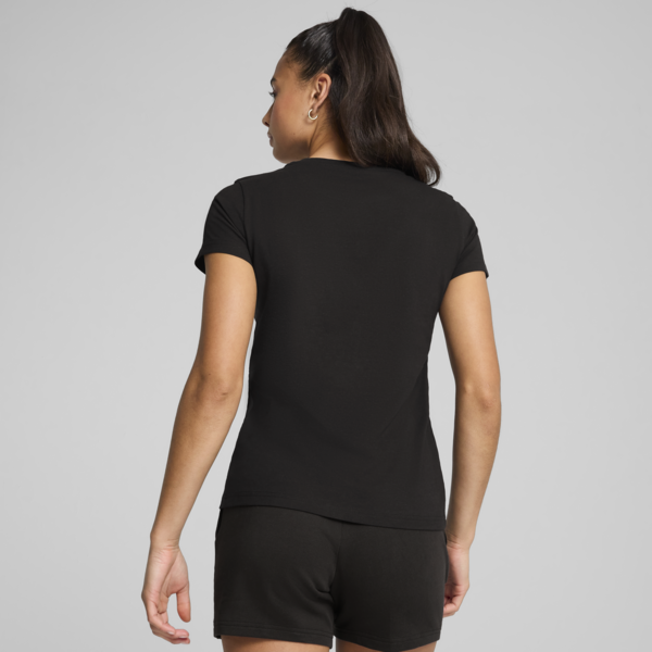 Essentials Elevated Tee Women, PUMA Black, large-ZAF