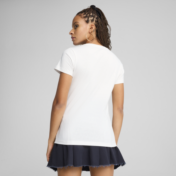 Essentials Script Tee Women, PUMA White, large-ZAF