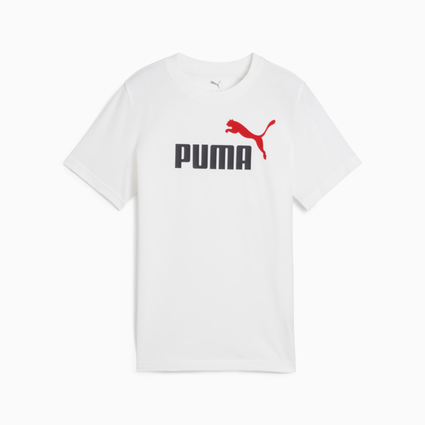 Essentials 2 Colour No.1 Logo Tee Youth, PUMA White, large-ZAF