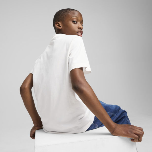 Essentials 2 Colour No.1 Logo Tee Youth, PUMA White, large-ZAF