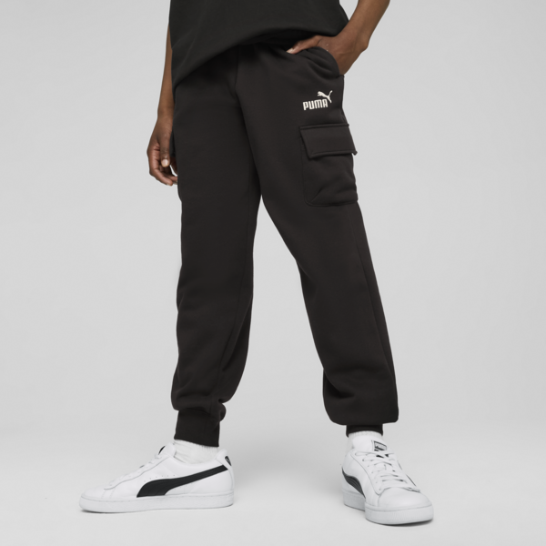 Essentials PUMA Logo Sweatpants Youth, PUMA Black, large-ZAF