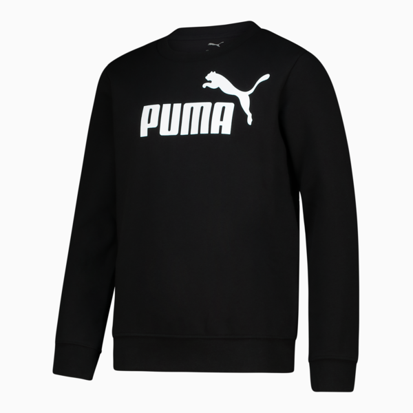 Essentials No. 1 Logo Crew Youth, PUMA Black, large-ZAF