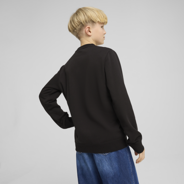 Essentials No. 1 Logo Crew Youth, PUMA Black, large-ZAF