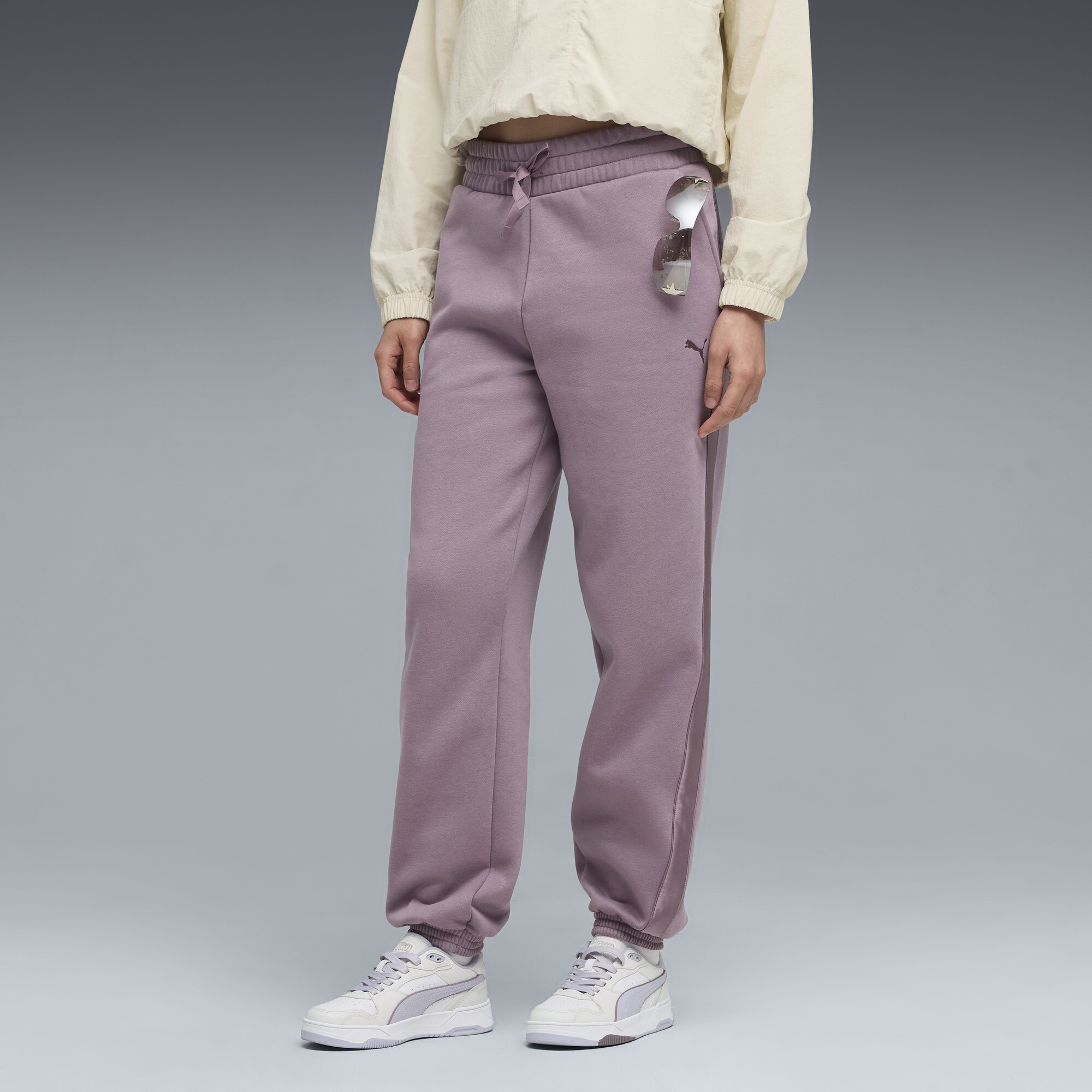 PUMA Essentials Satin Women's Joggers Pant in Purple, Size L