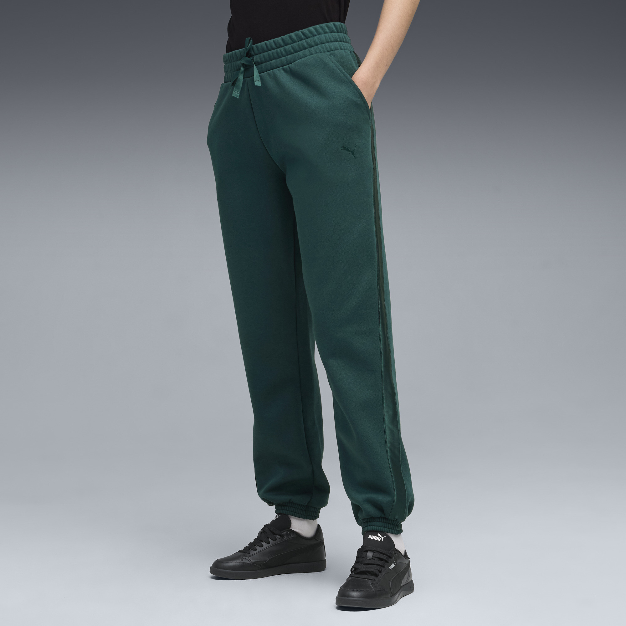 PUMA Essentials Satin Women's Joggers Pant in Green, Size XS