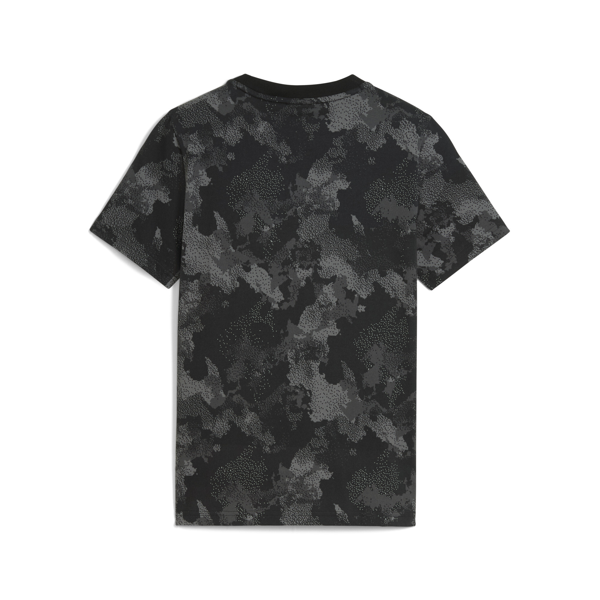 PUMA Essentials T-shirt met all-over-camouflageprint voor Heren, Zwart, Maat 11-12Y thumbnail 2