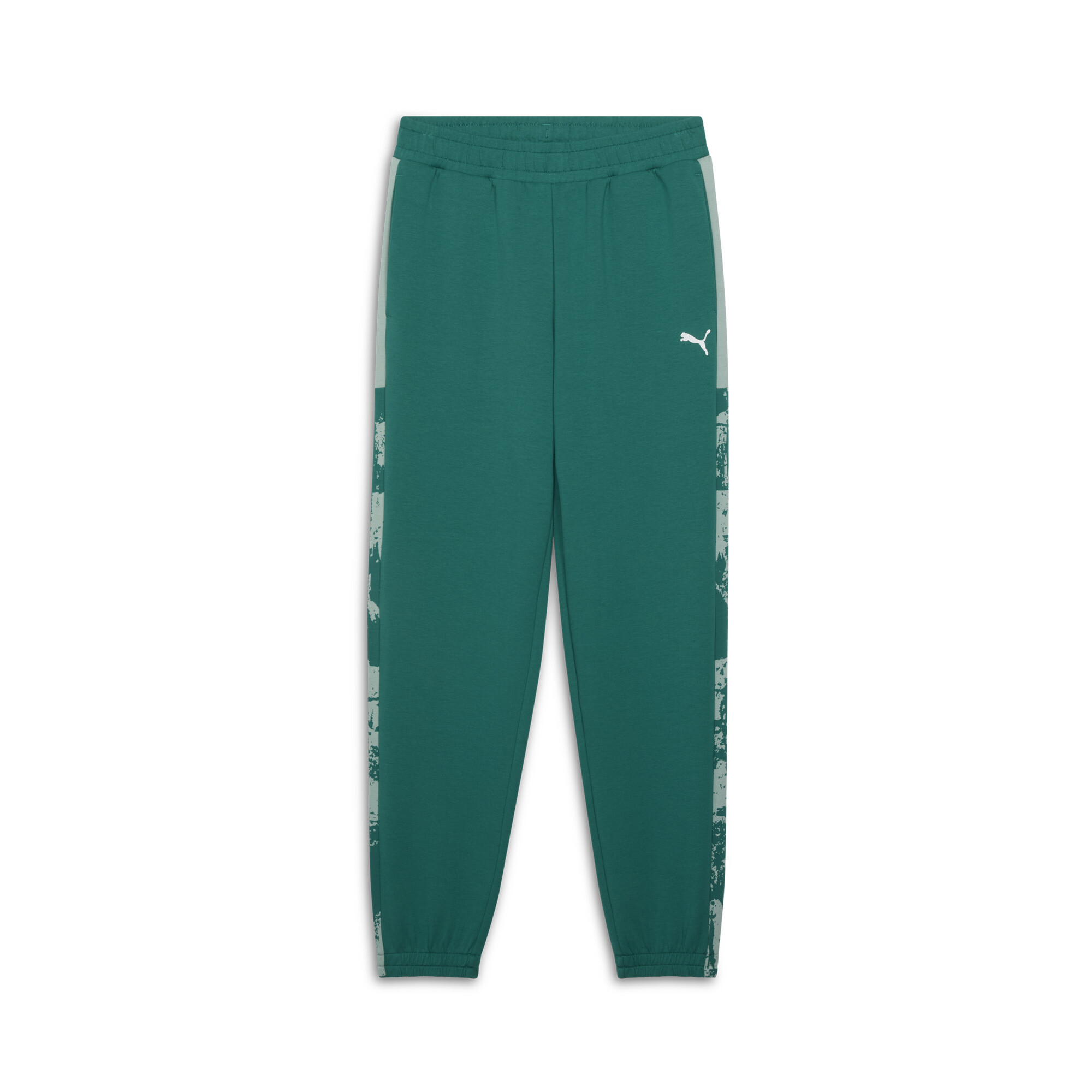PUMA Essentials Men's Patterned Sweatpants in Green, Size M