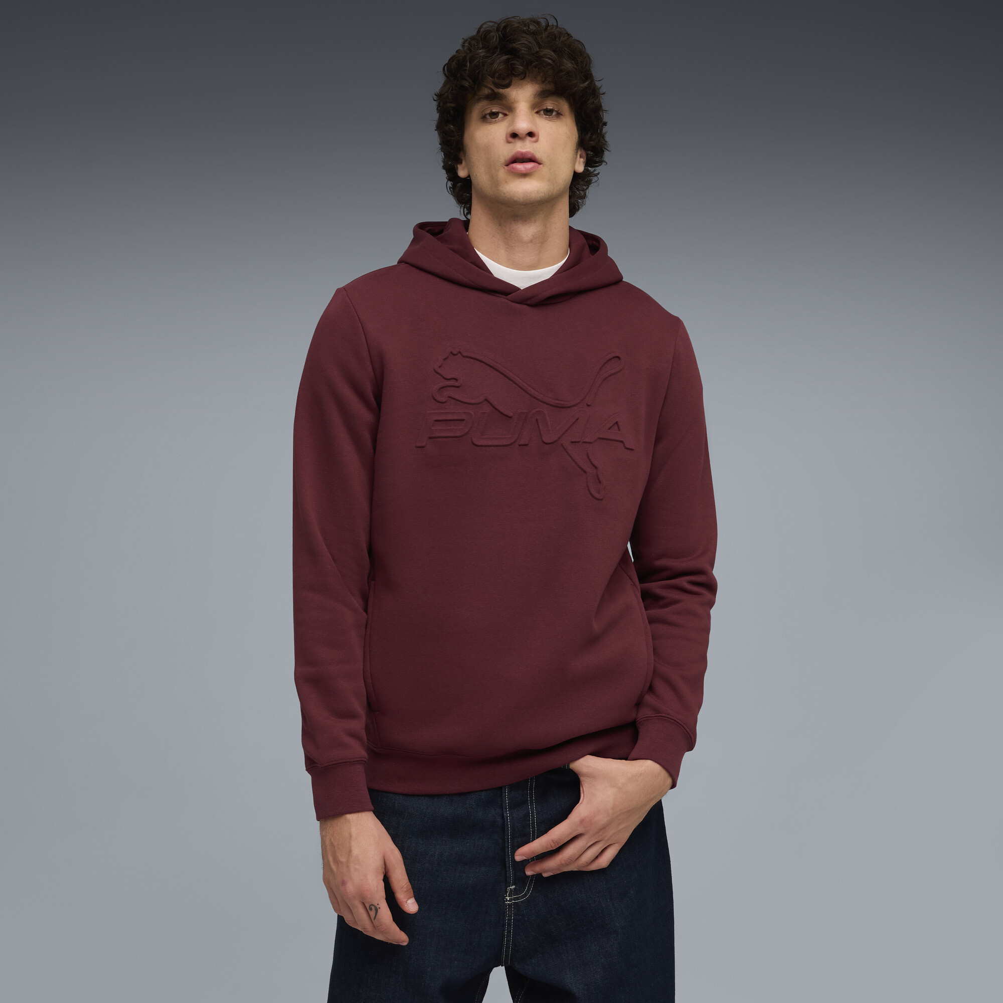PUMA Elevated Essentials Men's Hoodie in Red, Size S