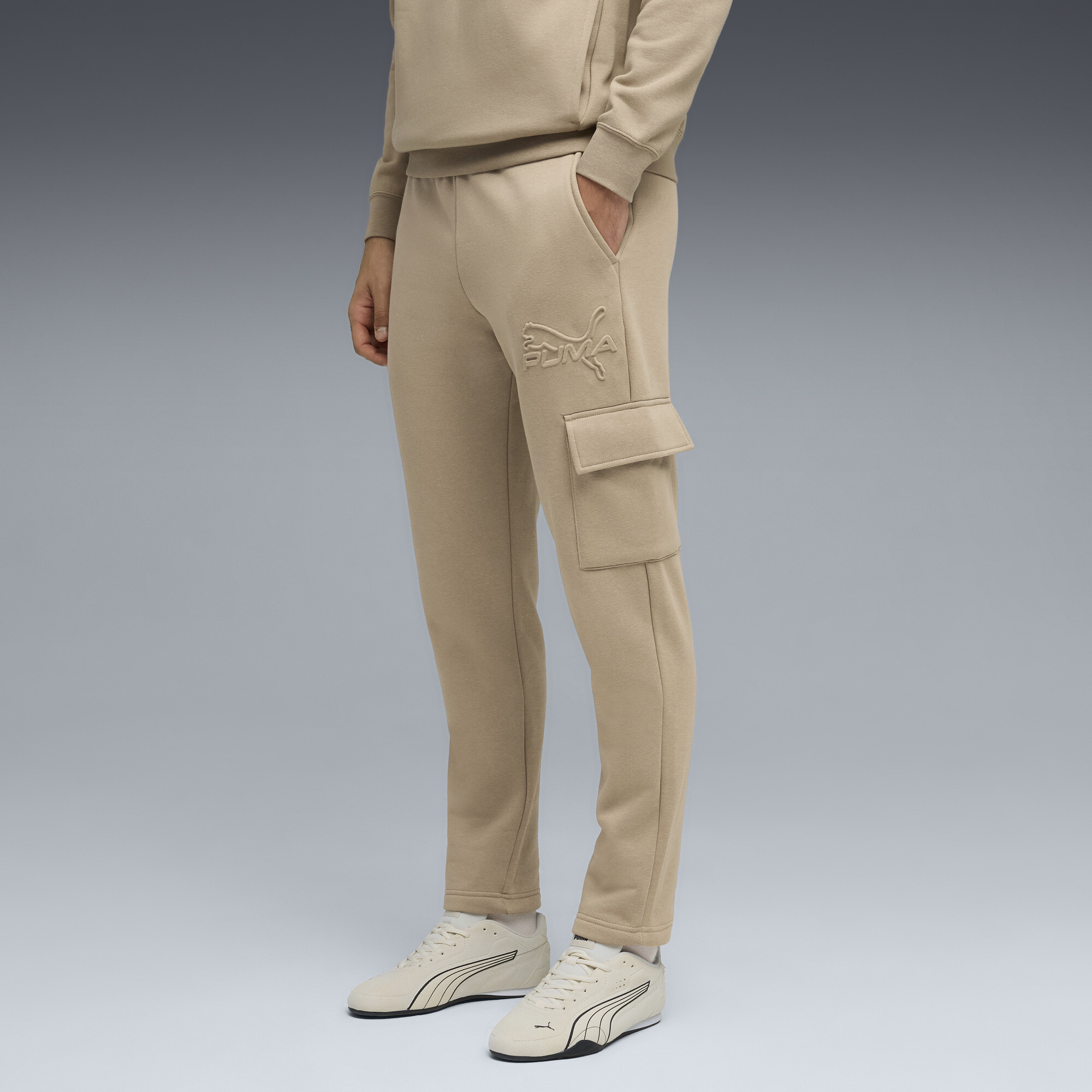 PUMA Elevated Essentials Men's Cargo Pants in Beige, Size XL