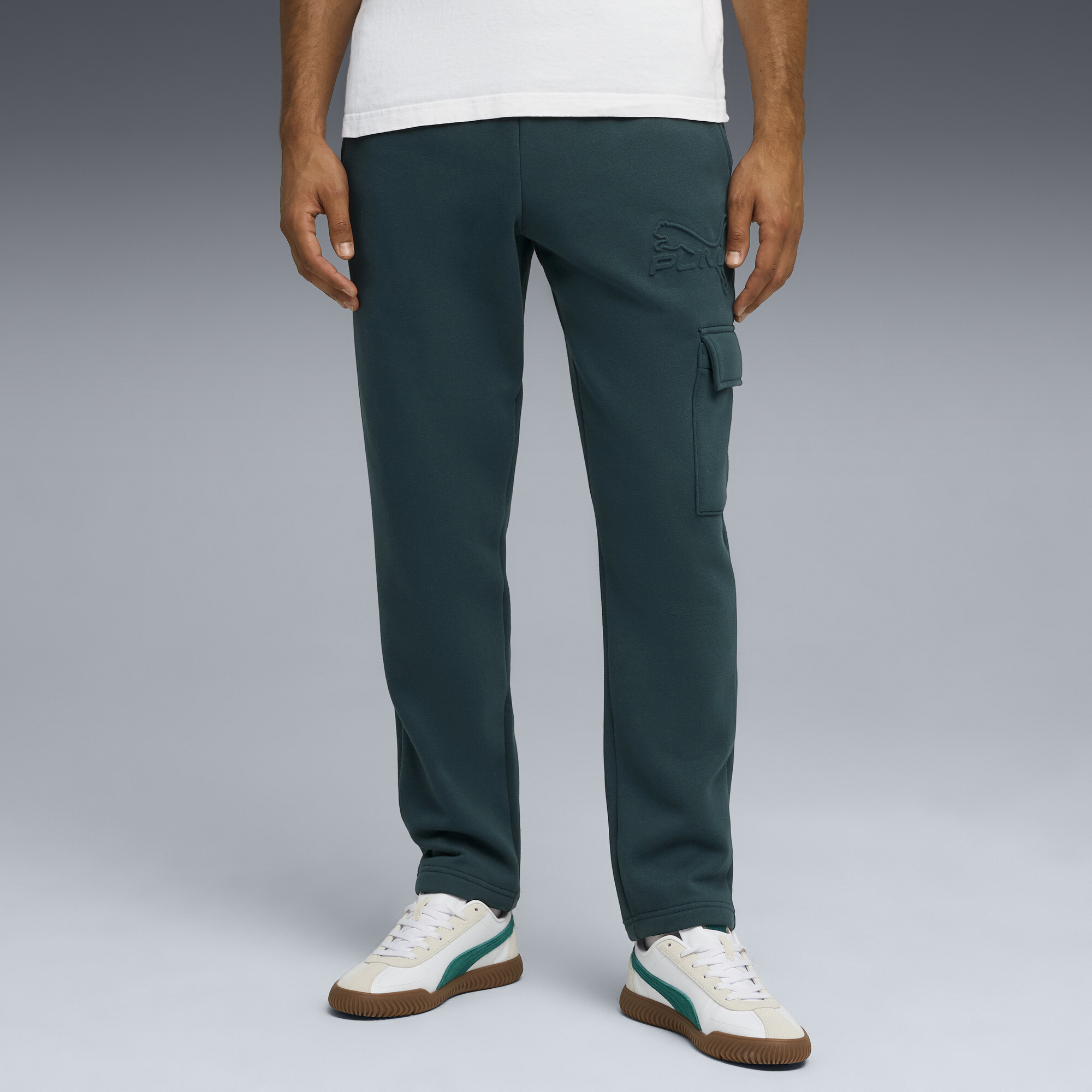 PUMA Elevated Essentials Men's Cargo Pants in Green, Size S