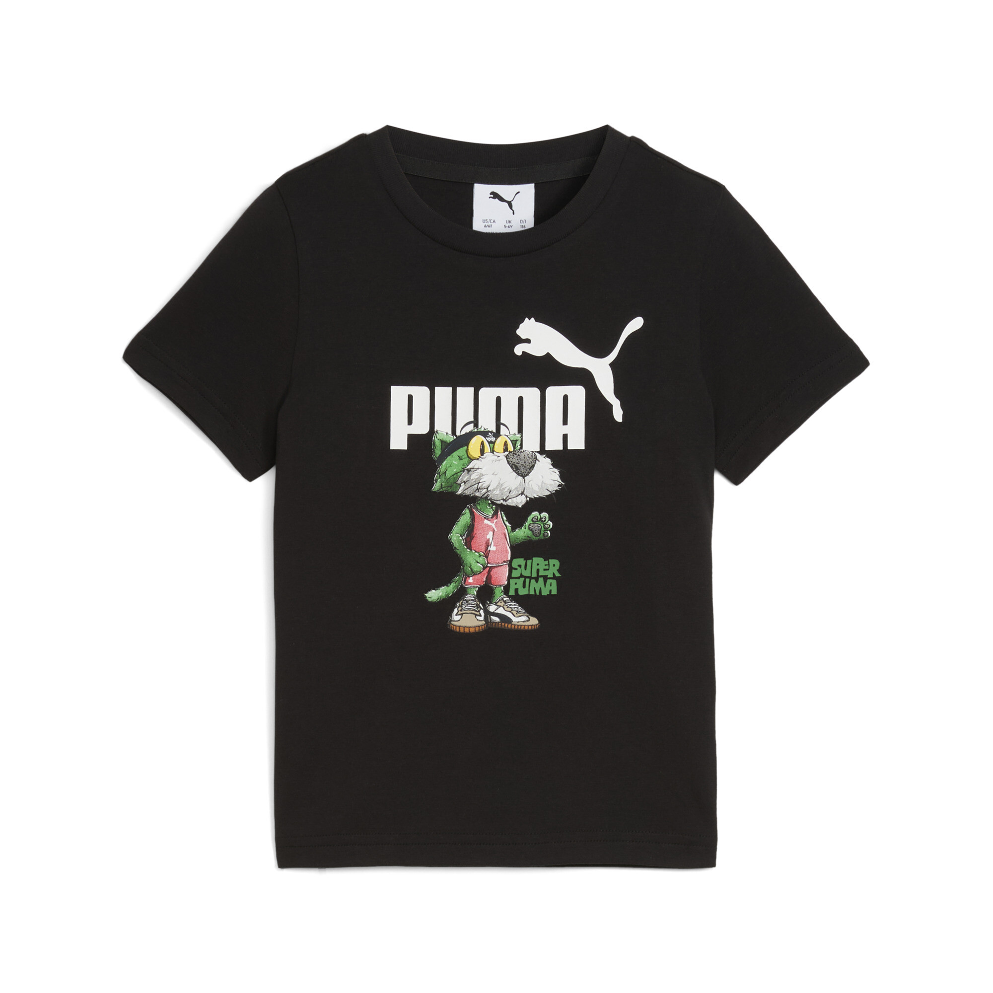Super PUMA I T-shirt met print voor Heren, Zwart, Maat 3-4Y thumbnail 3