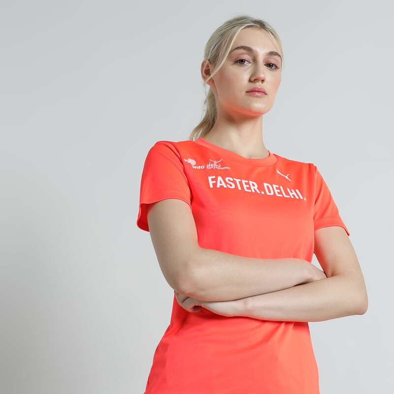 

Women's PUMA Vedanta Delhi Half Marathon Graphic Running Tee