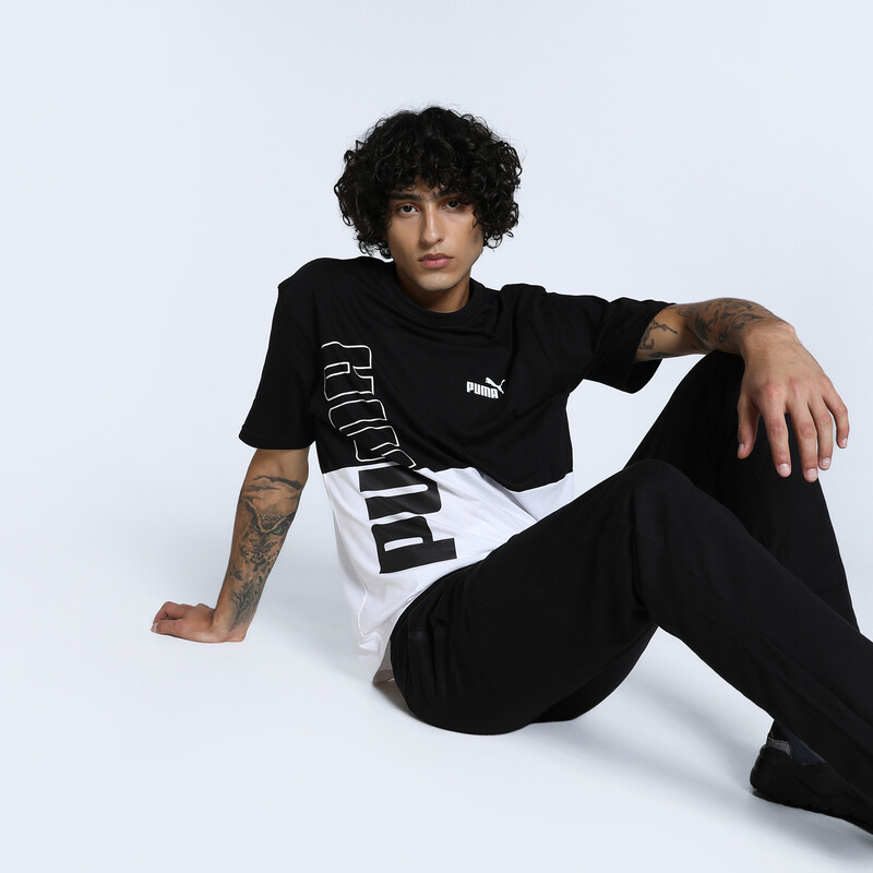 

Men's PUMA POWER Colorblock Relaxed Fit Tee