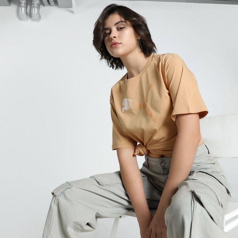 

Women's PUMA HER Graphic Relaxed Fit Tee