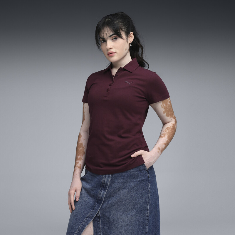 

Women's PUMA Essentials Elevated Regular Fit Logo Polo T-shirt