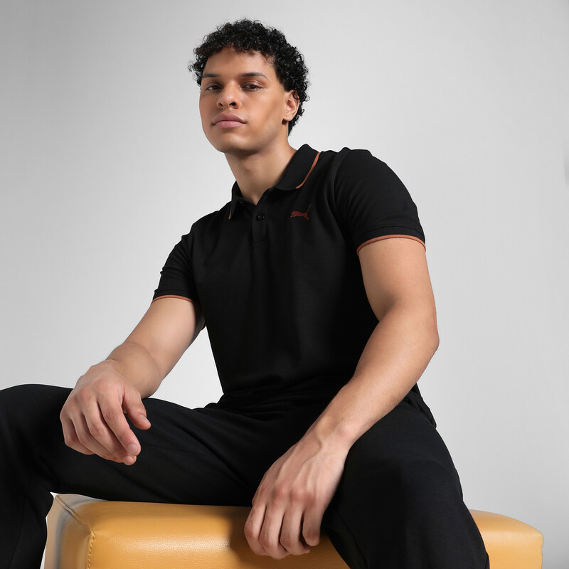 

Men's PUMA Essentials Contrast Tipping Slim Fit Polo