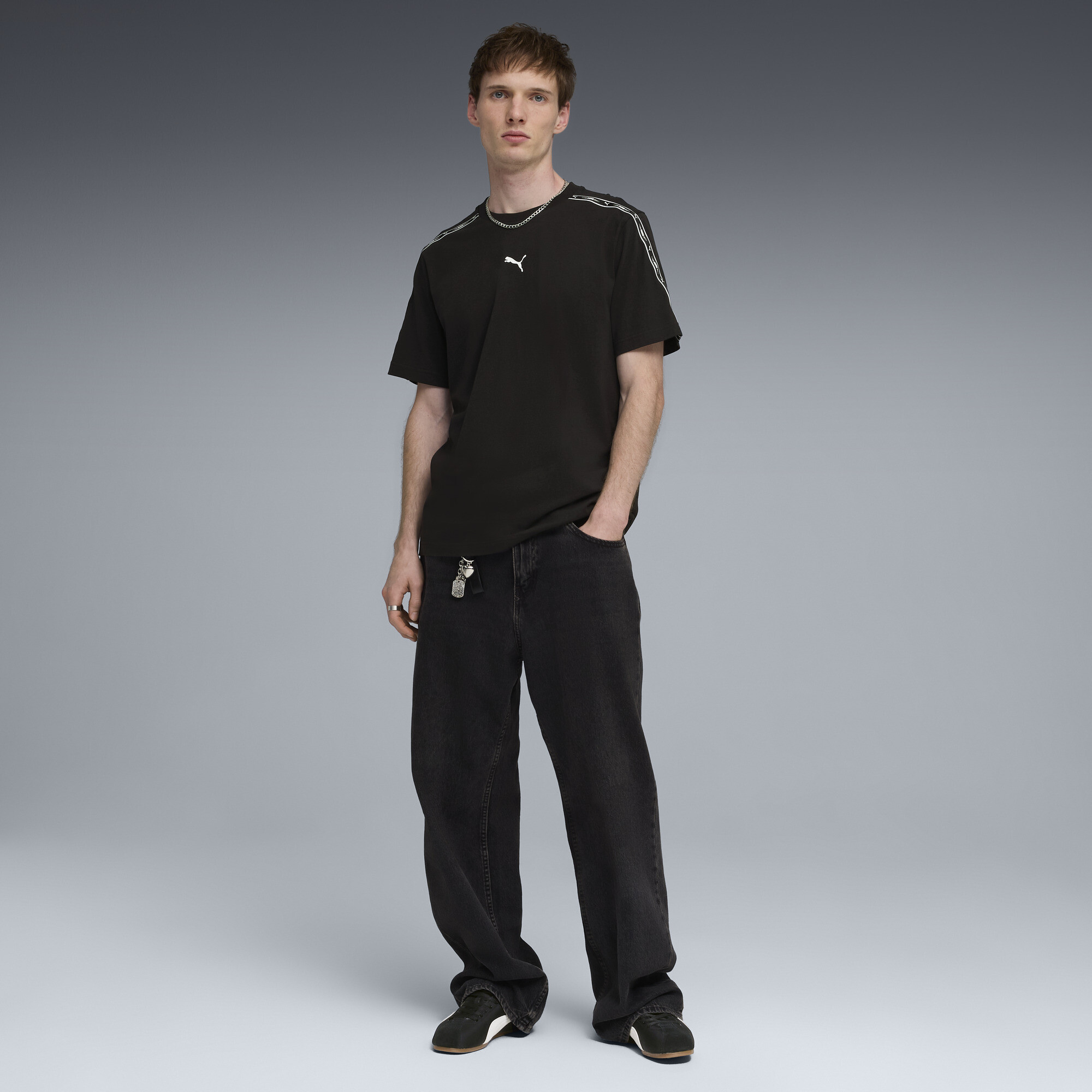 PUMA Essentials T-shirt met band voor Heren, Zwart, Maat XL thumbnail 4