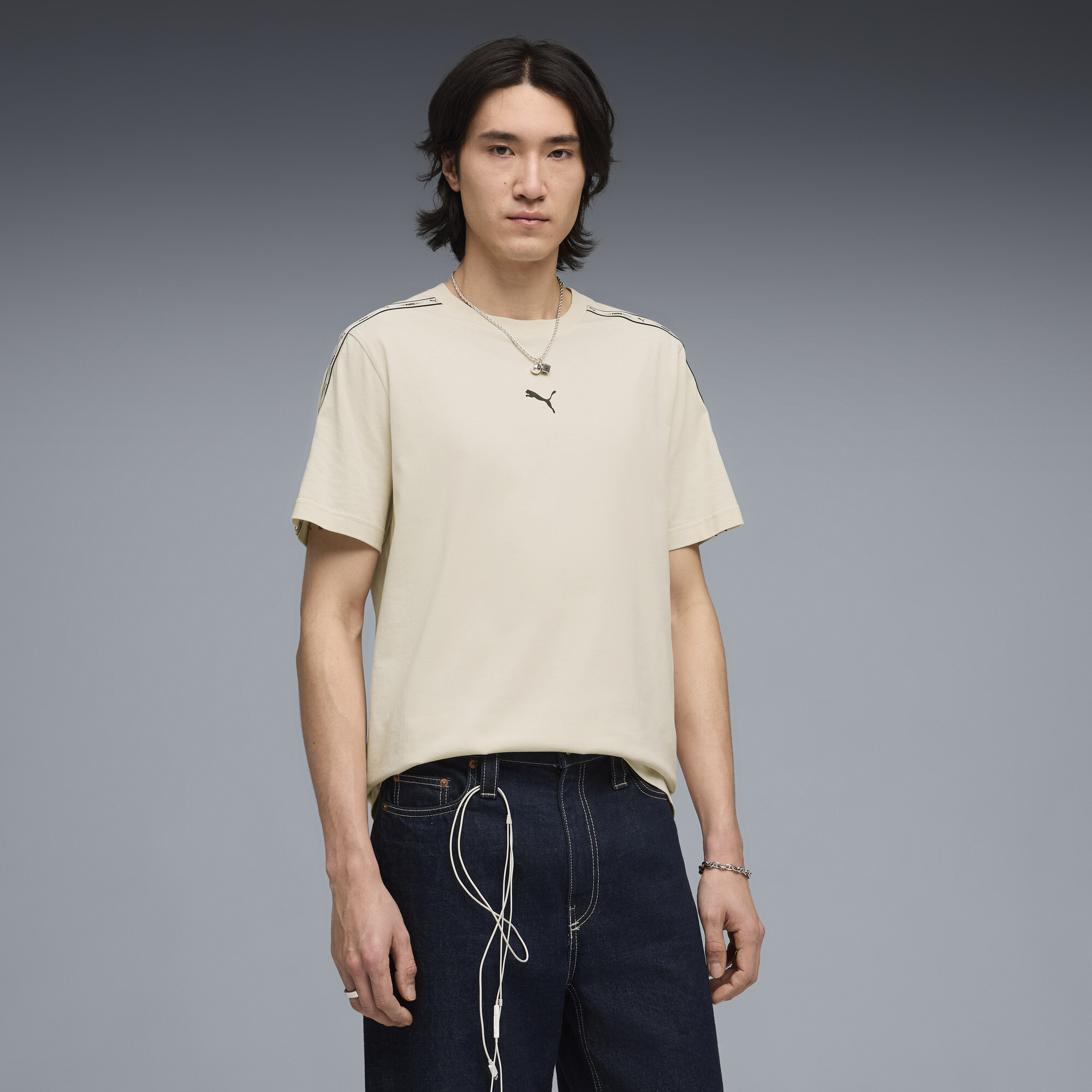PUMA Essentials Men's T-Shirt in White, Size M
