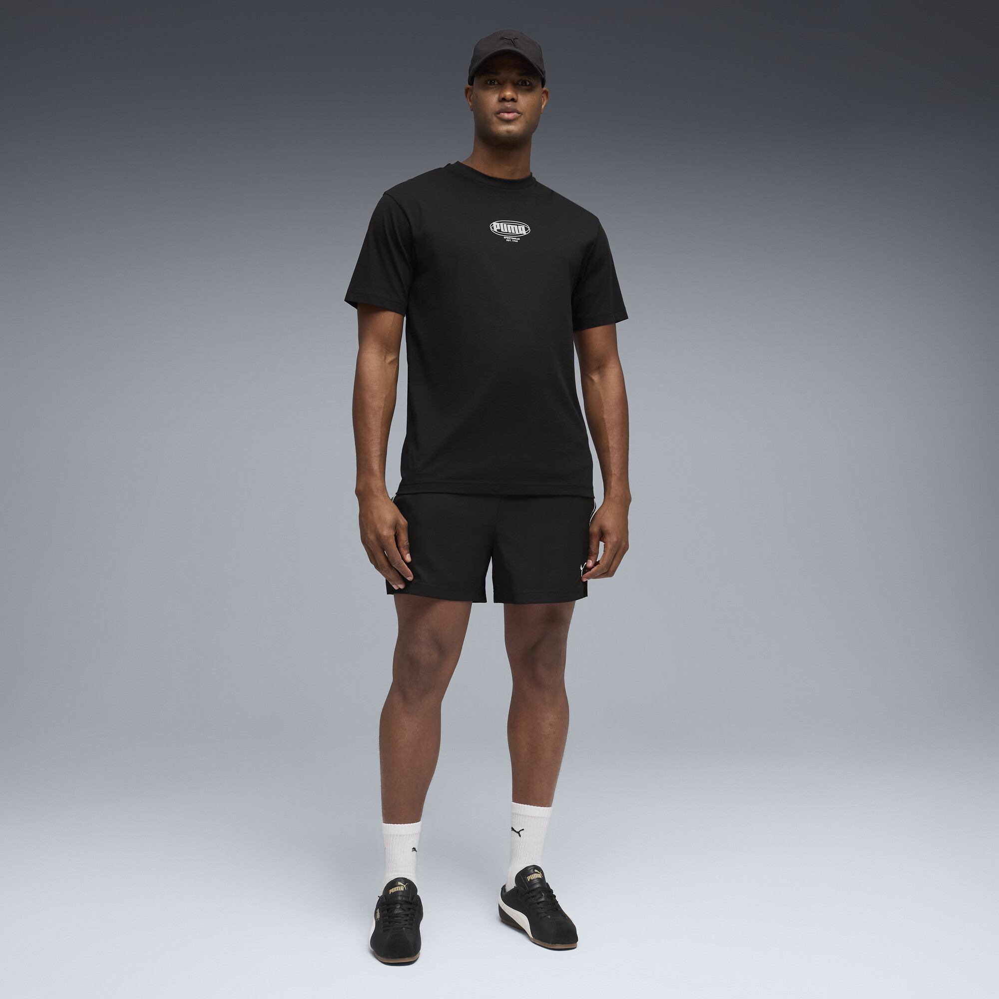 PUMA Essentials Tape geweven short voor Heren, Zwart, Maat M thumbnail 4