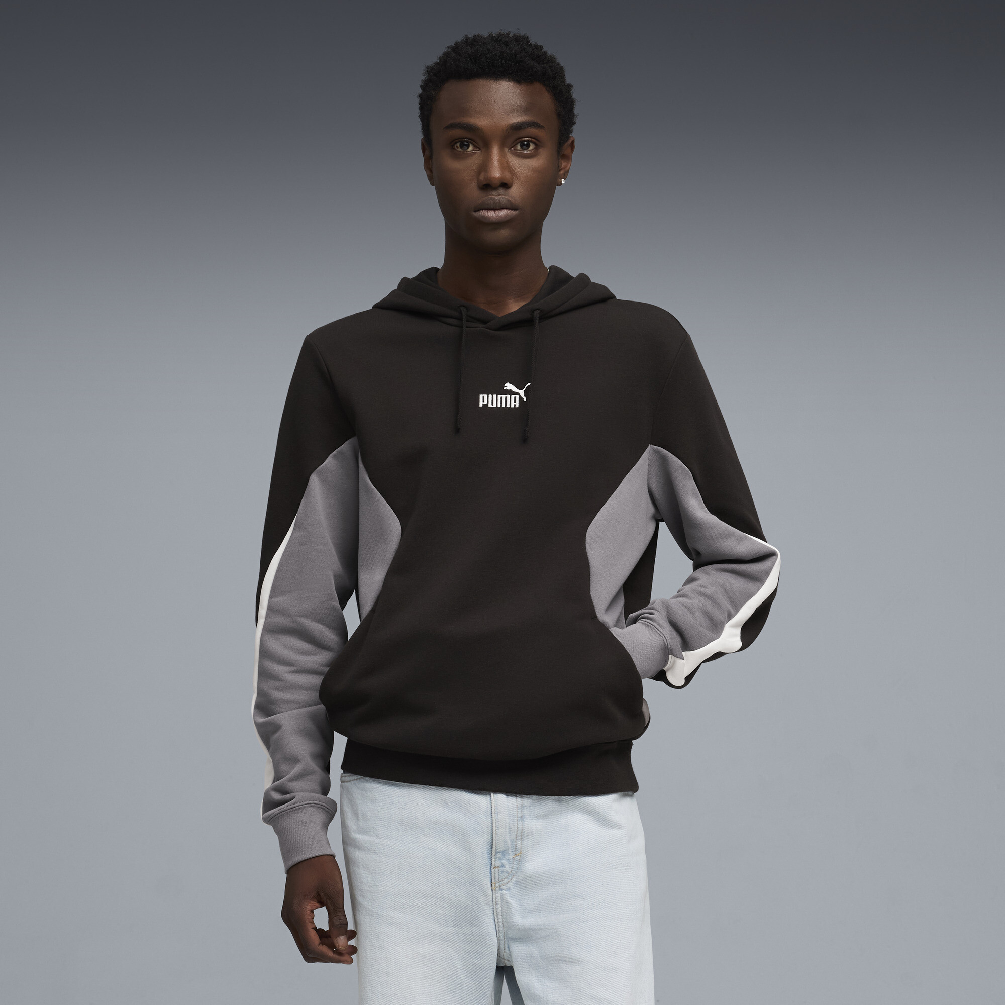 PUMA Essentials Block Men's Hoodie in Black, Size L