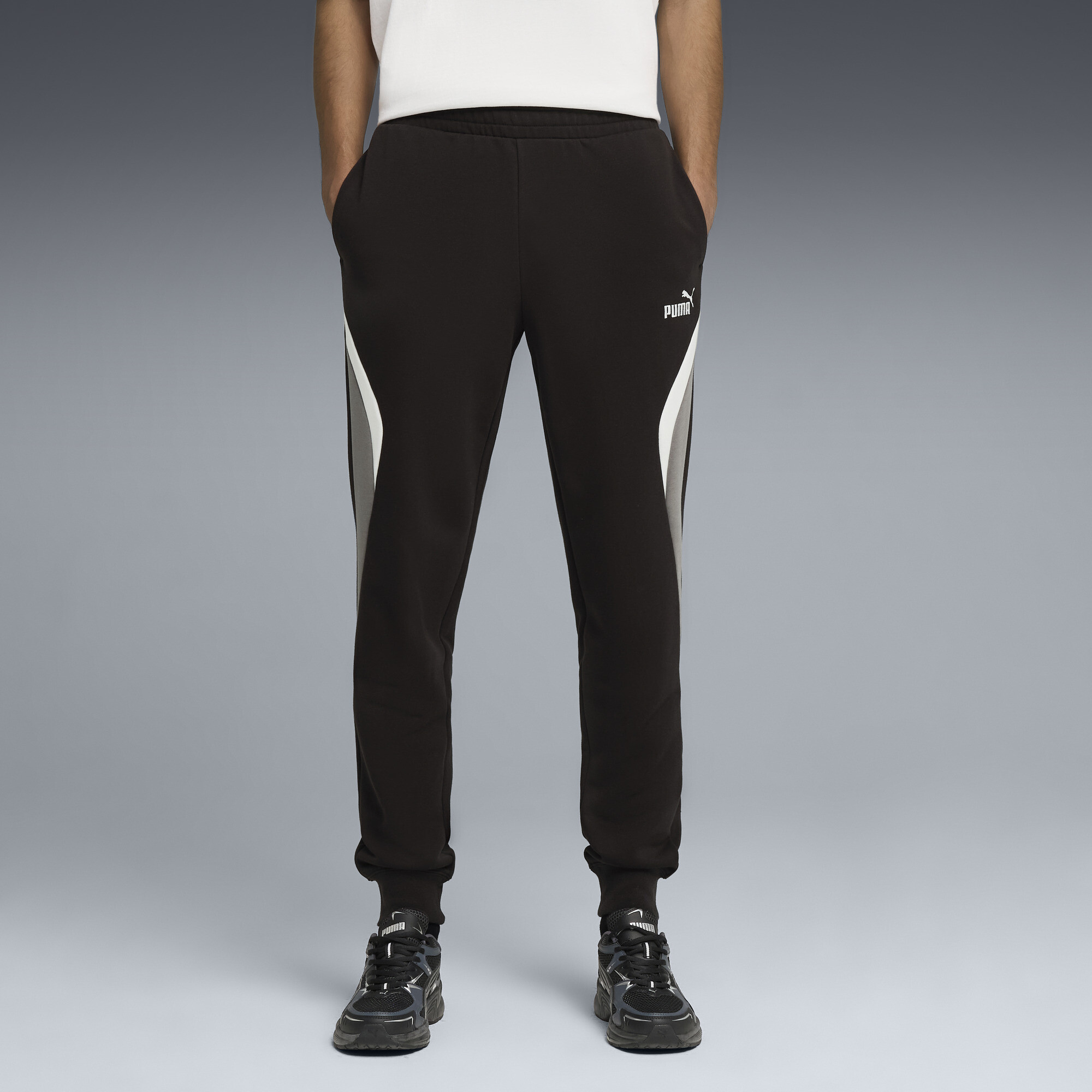 PUMA Essentials Block Men's Sweatpants in Black, Size M