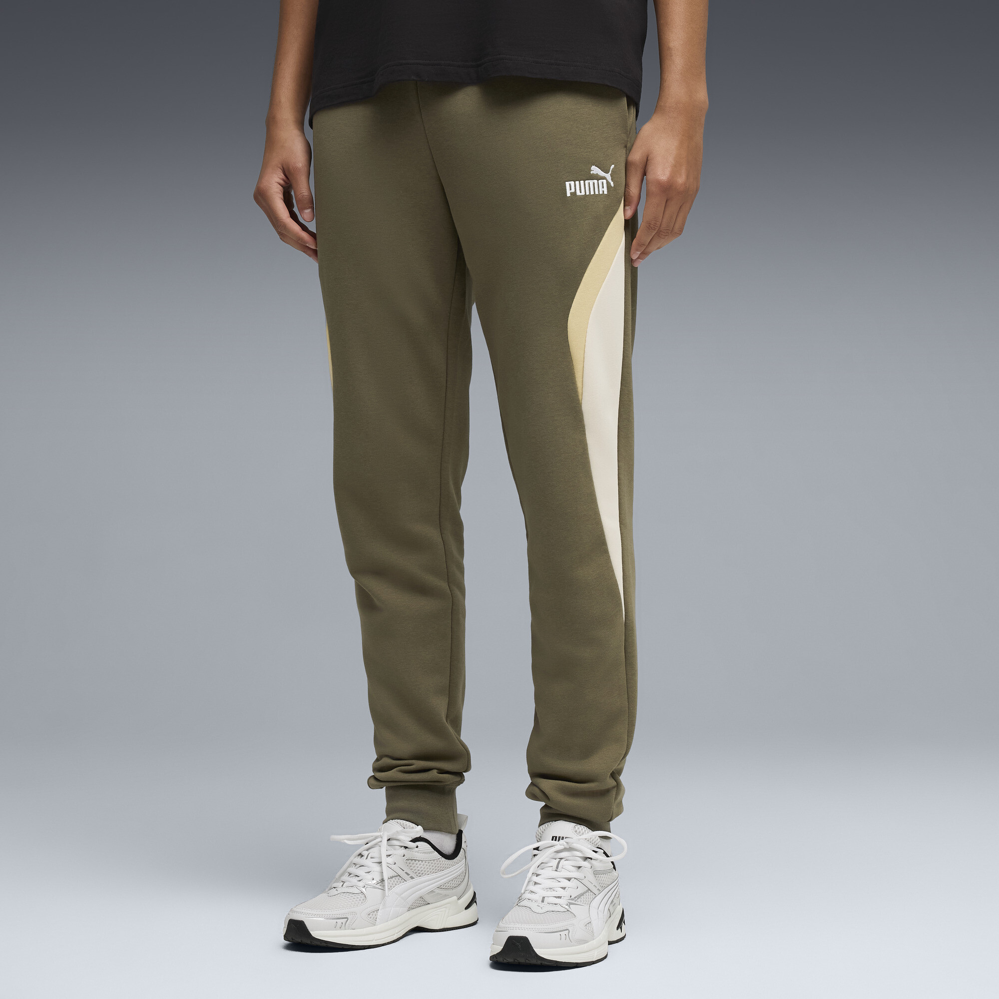 PUMA Essentials Block Men's Sweatpants in Green, Size M