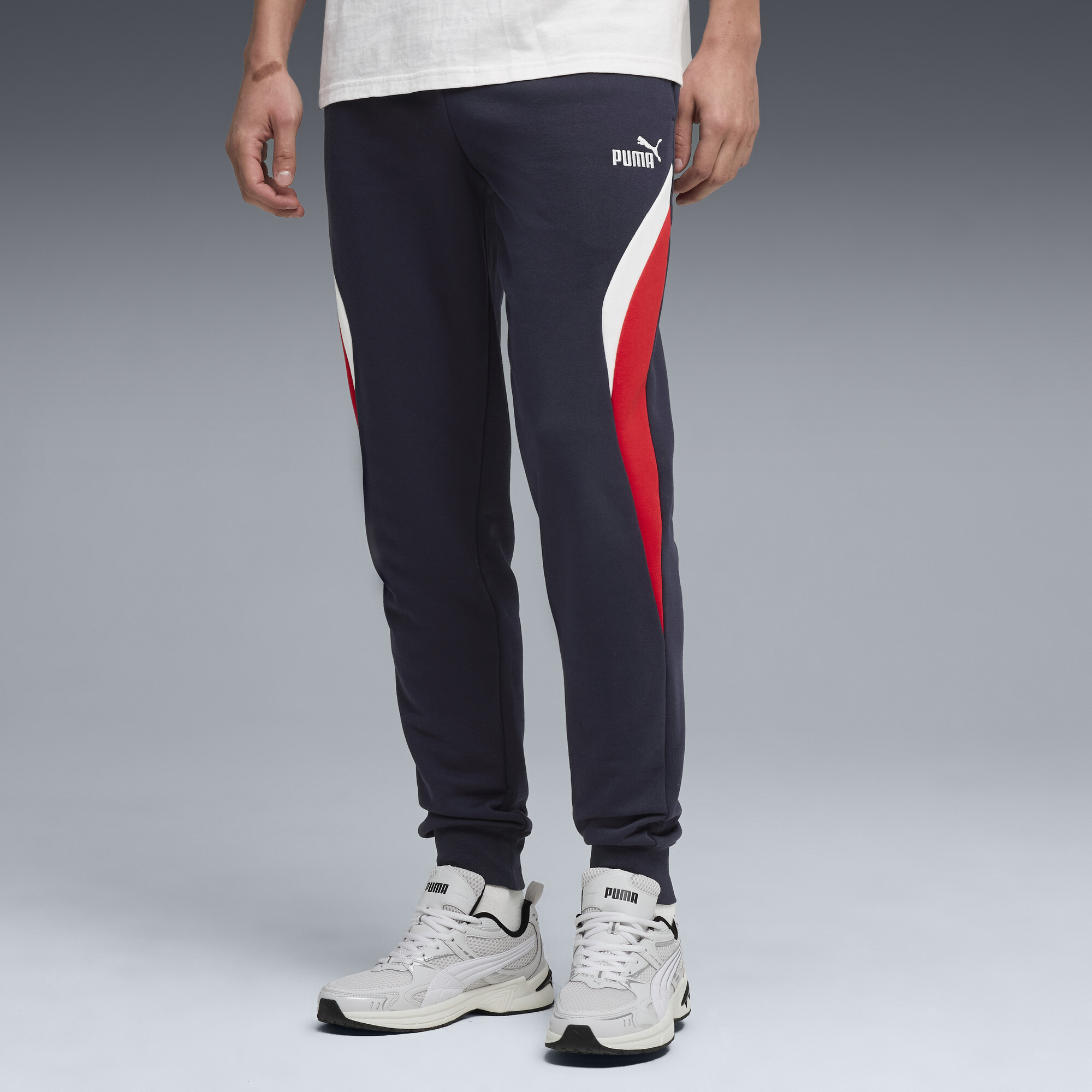 PUMA Essentials Block Men's Sweatpants in Blue, Size M