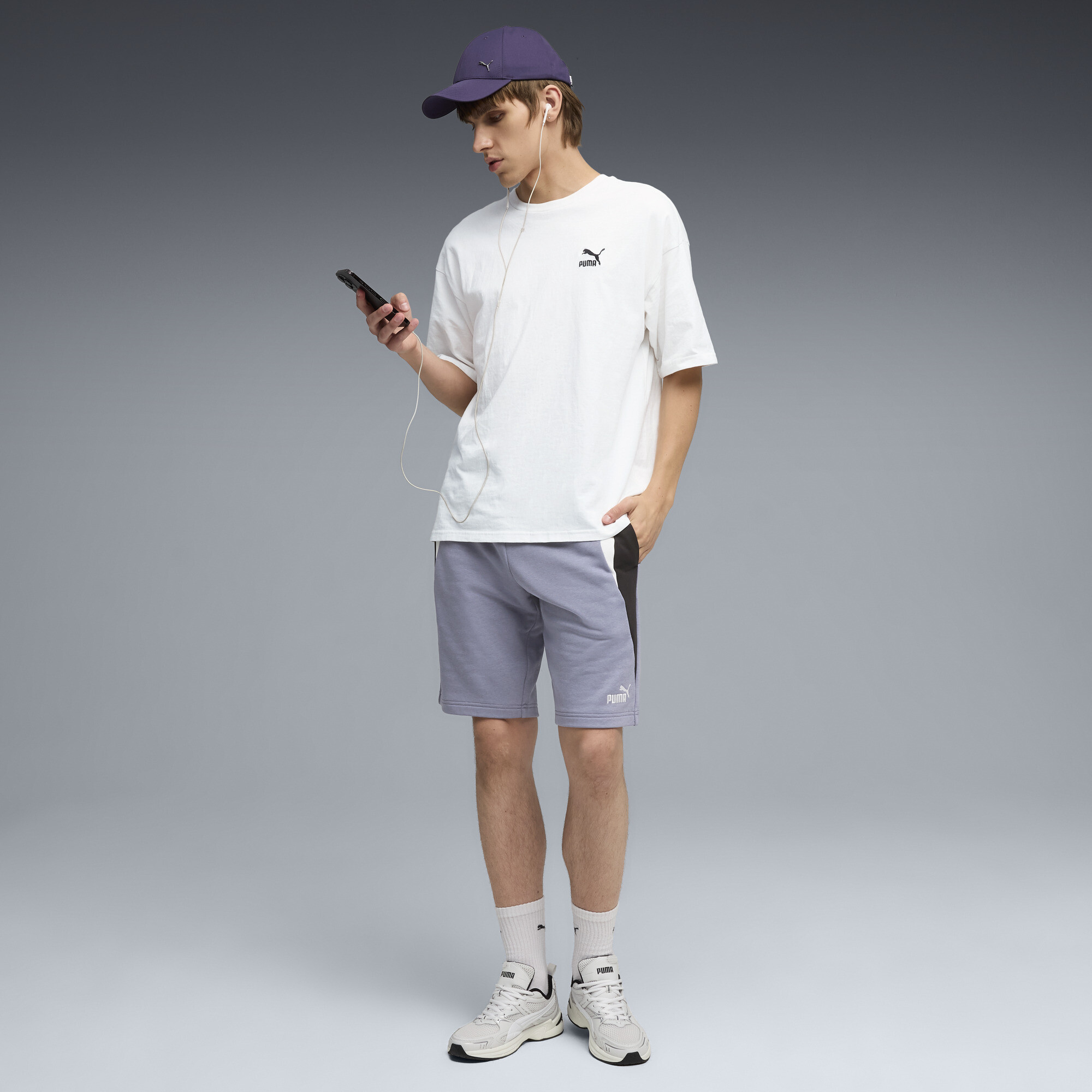 PUMA Essentials Block short voor Heren, Grijs, Maat L thumbnail 4