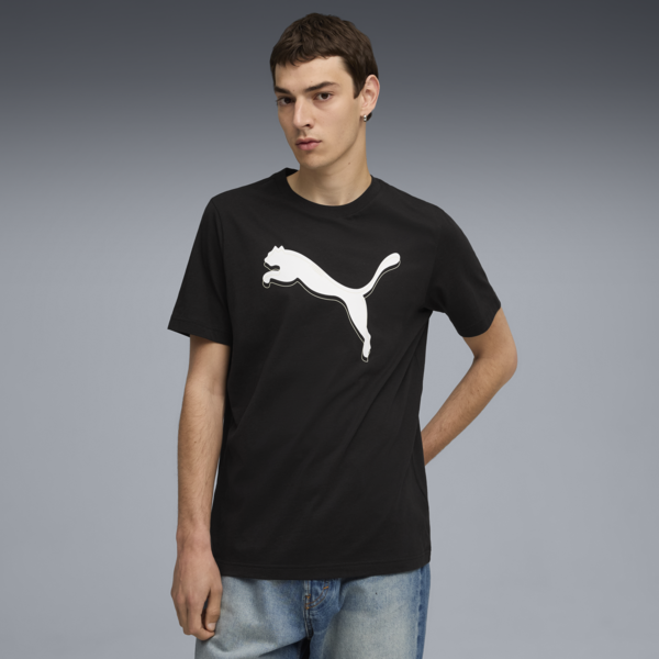 Graphic Cat Logo Tee M Men, PUMA Black, large-ZAF