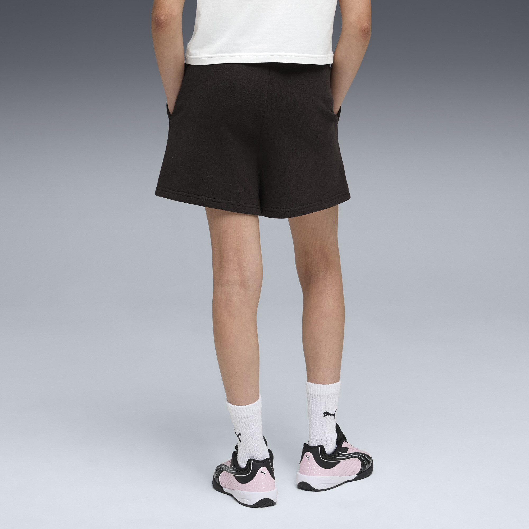 PUMA Essentials short met hoge taille voor Dames, Zwart, Maat 15-16Y thumbnail 5