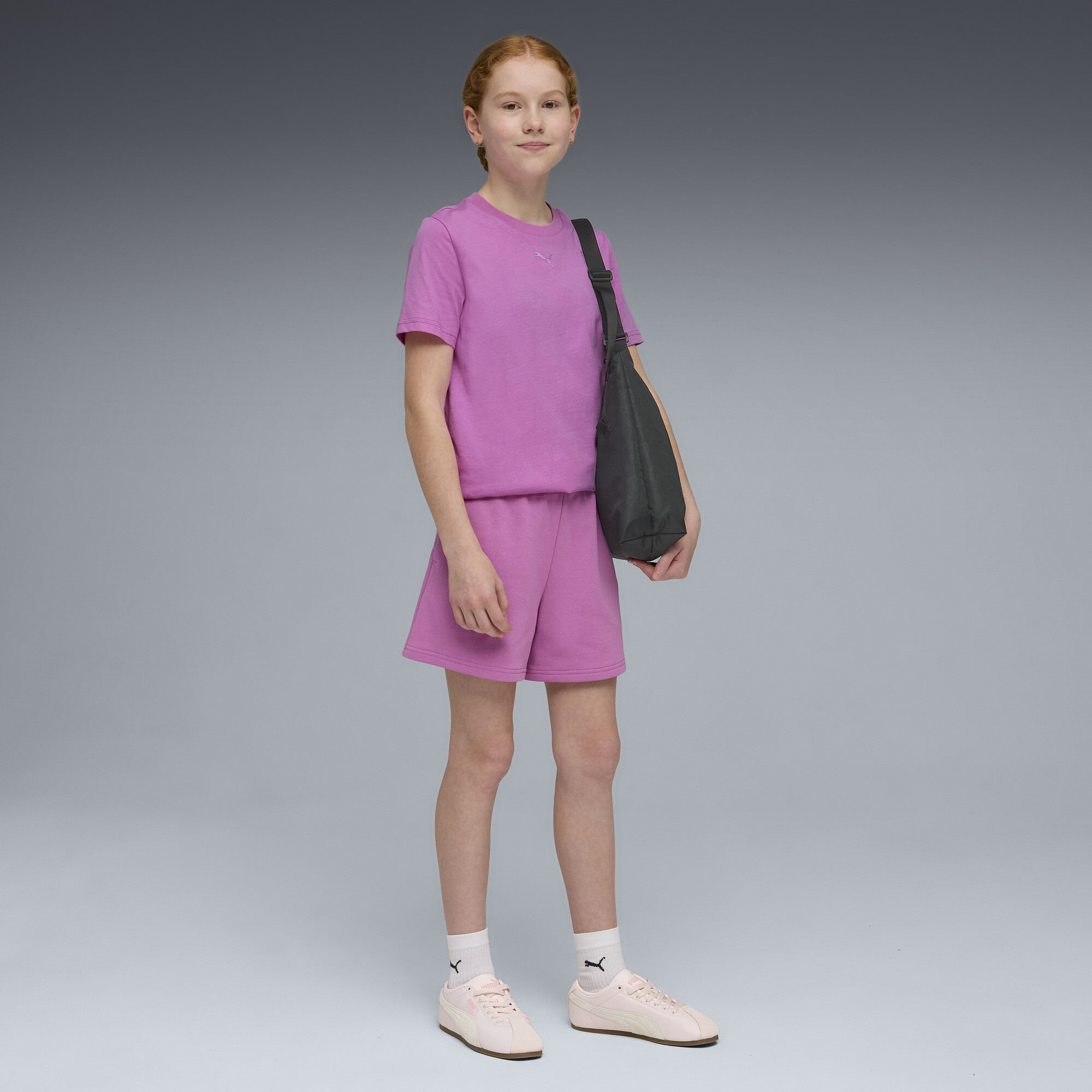 PUMA Essentials short met hoge taille voor Dames, Maat 11-12Y thumbnail 4