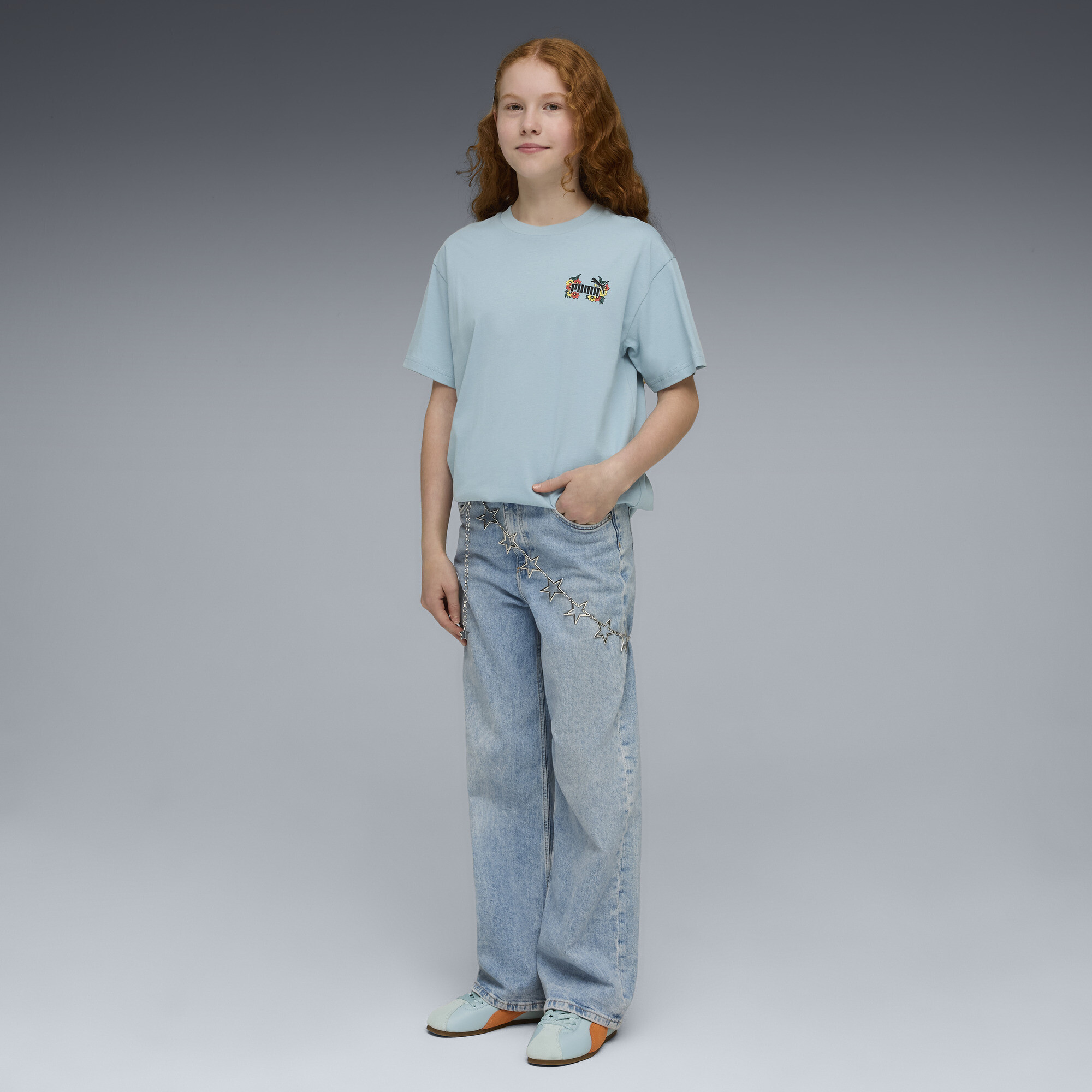 PUMA MID 90s relaxed T-shirt met print voor Dames, Maat 13-14Y thumbnail 2