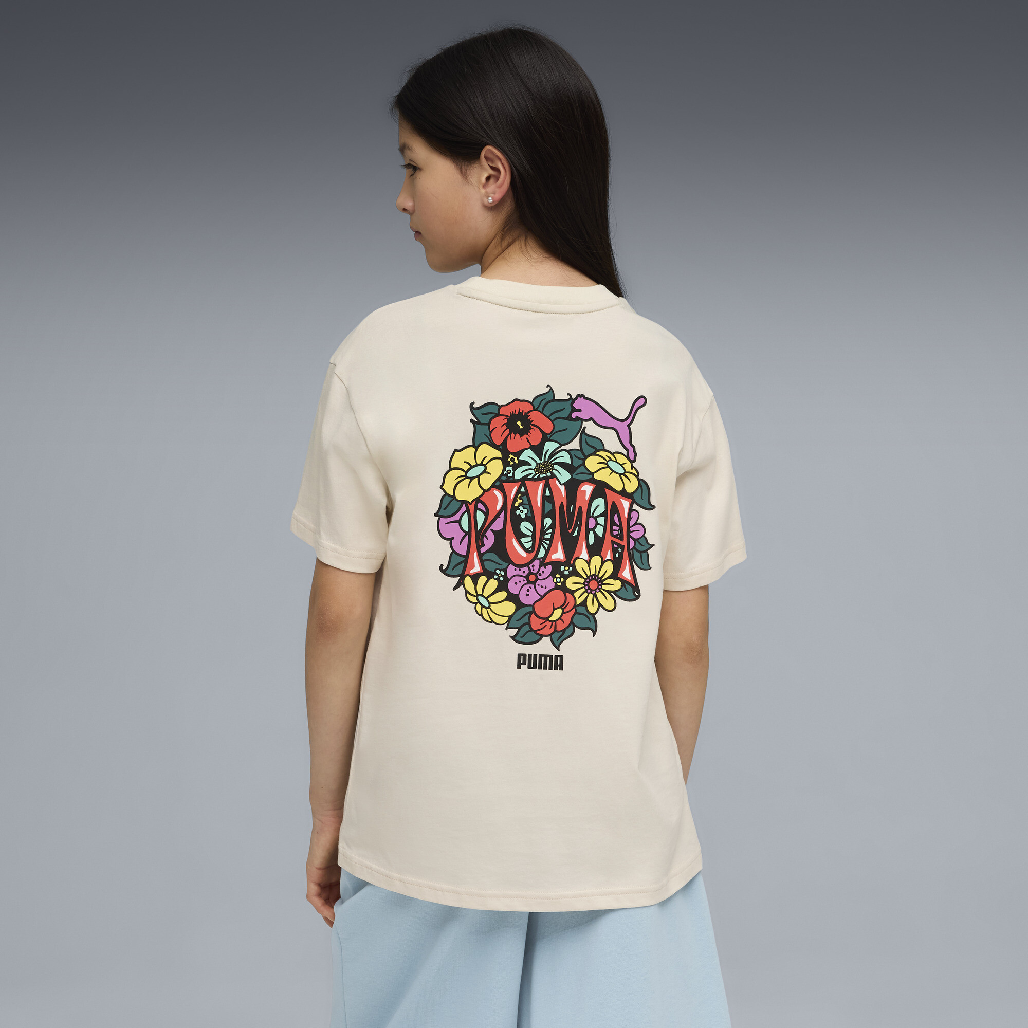 PUMA MID 90s relaxed T-shirt met print voor Dames, Maat 11-12Y thumbnail 3