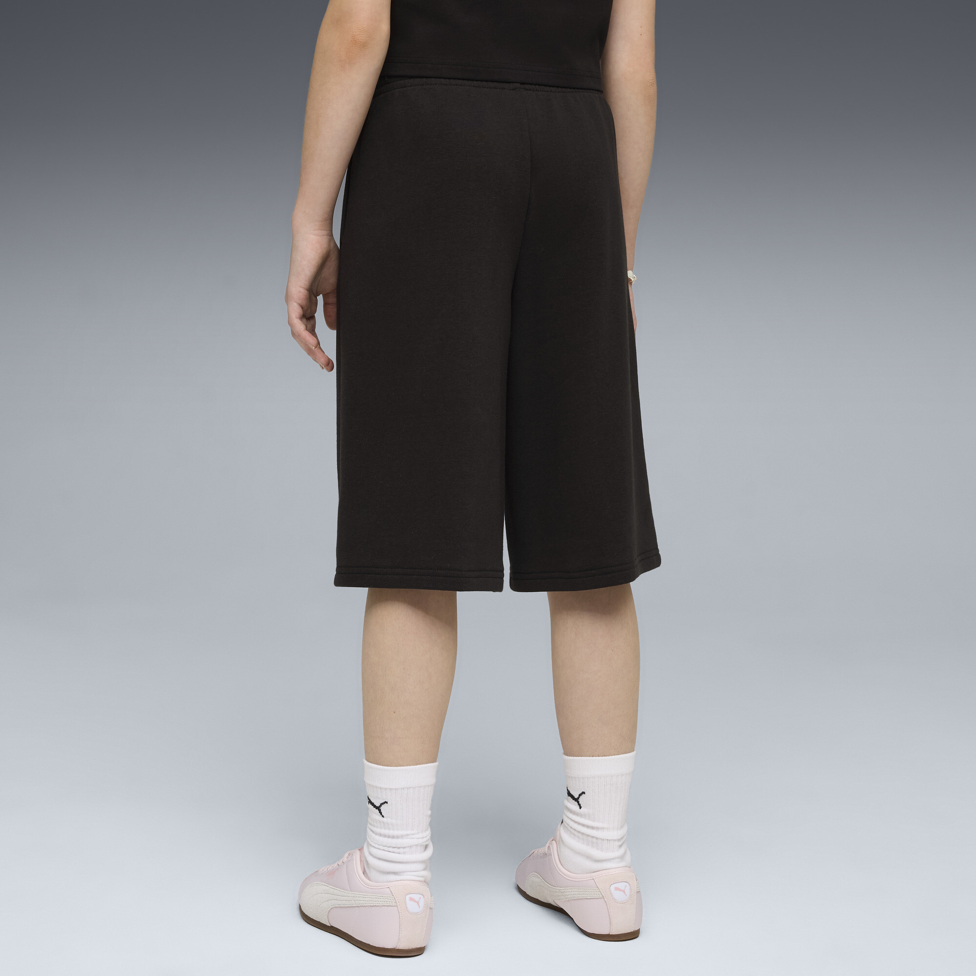 PUMA MID 90s relaxte lange short voor Dames, Zwart, Maat 9-10Y thumbnail 3