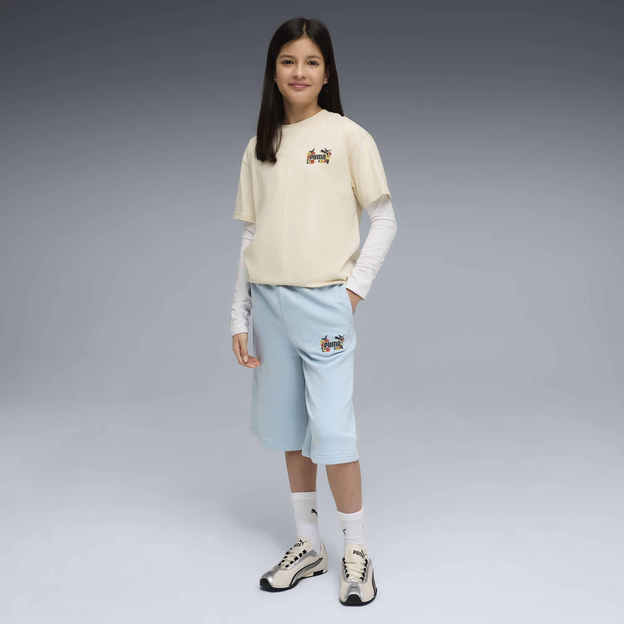 PUMA MID 90s relaxte lange short voor Dames, Maat 9-10Y thumbnail 2