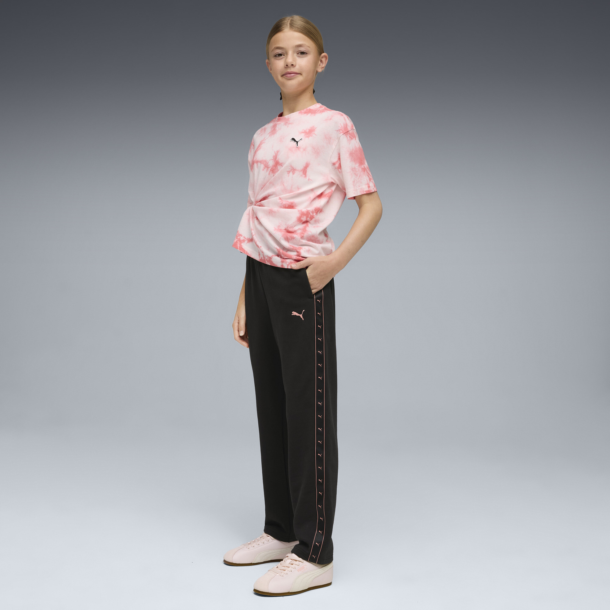 PUMA Essentials Tape relaxte joggingbroek met hoge taille voor Dames, Zwart, Maat 13-14Y thumbnail 4