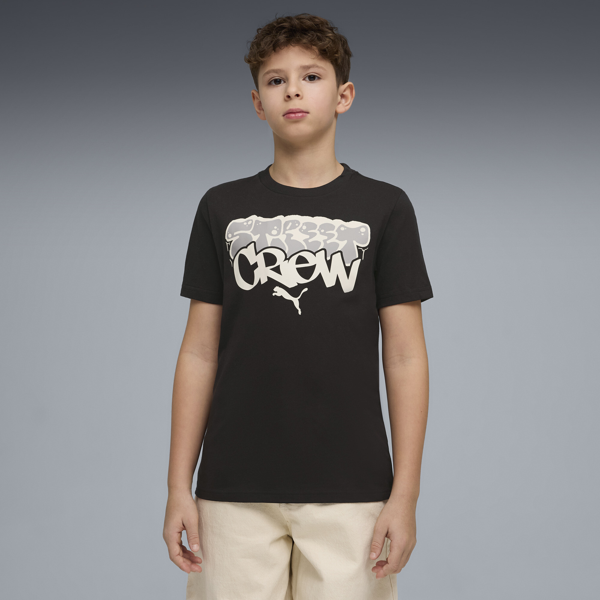 PUMA MID 90s T-shirt met print voor Heren, Zwart, Maat 13-14Y thumbnail 4