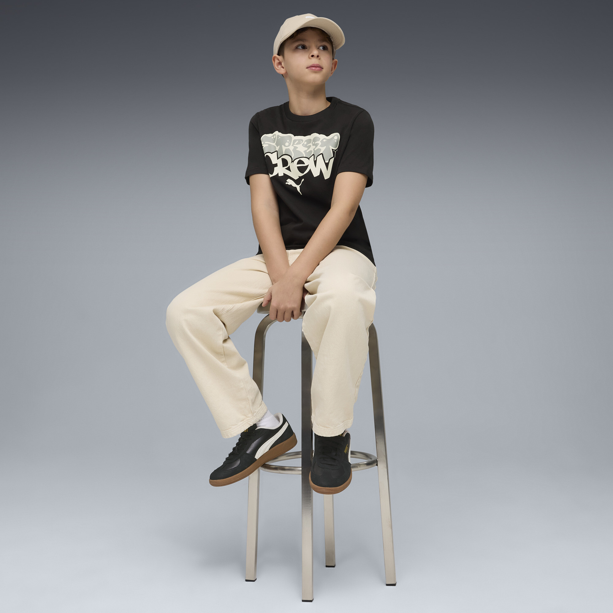 PUMA MID 90s T-shirt met print voor Heren, Zwart, Maat 13-14Y thumbnail 2