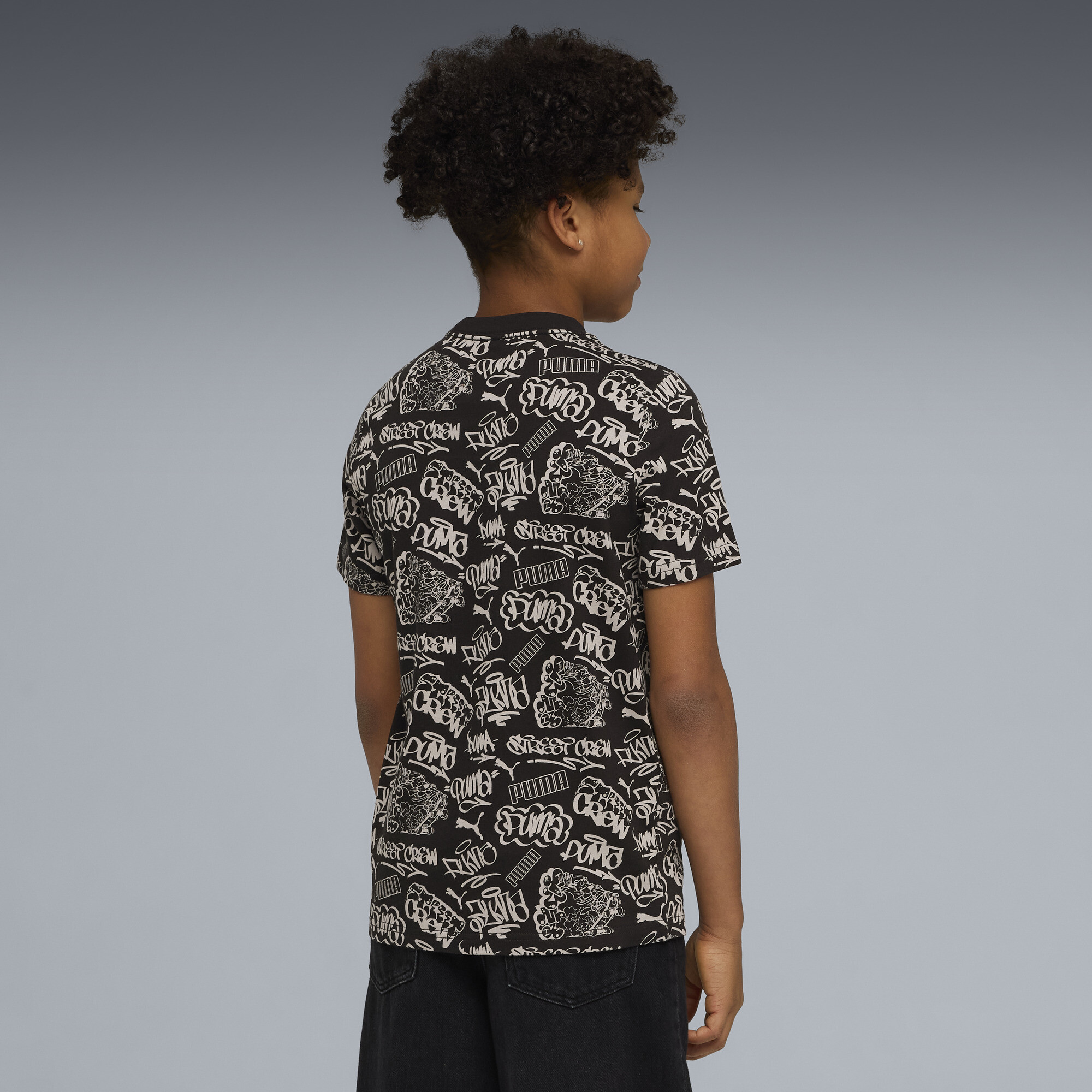 PUMA MID 90s T-shirt met print voor Heren, Zwart, Maat 7-8Y thumbnail 3