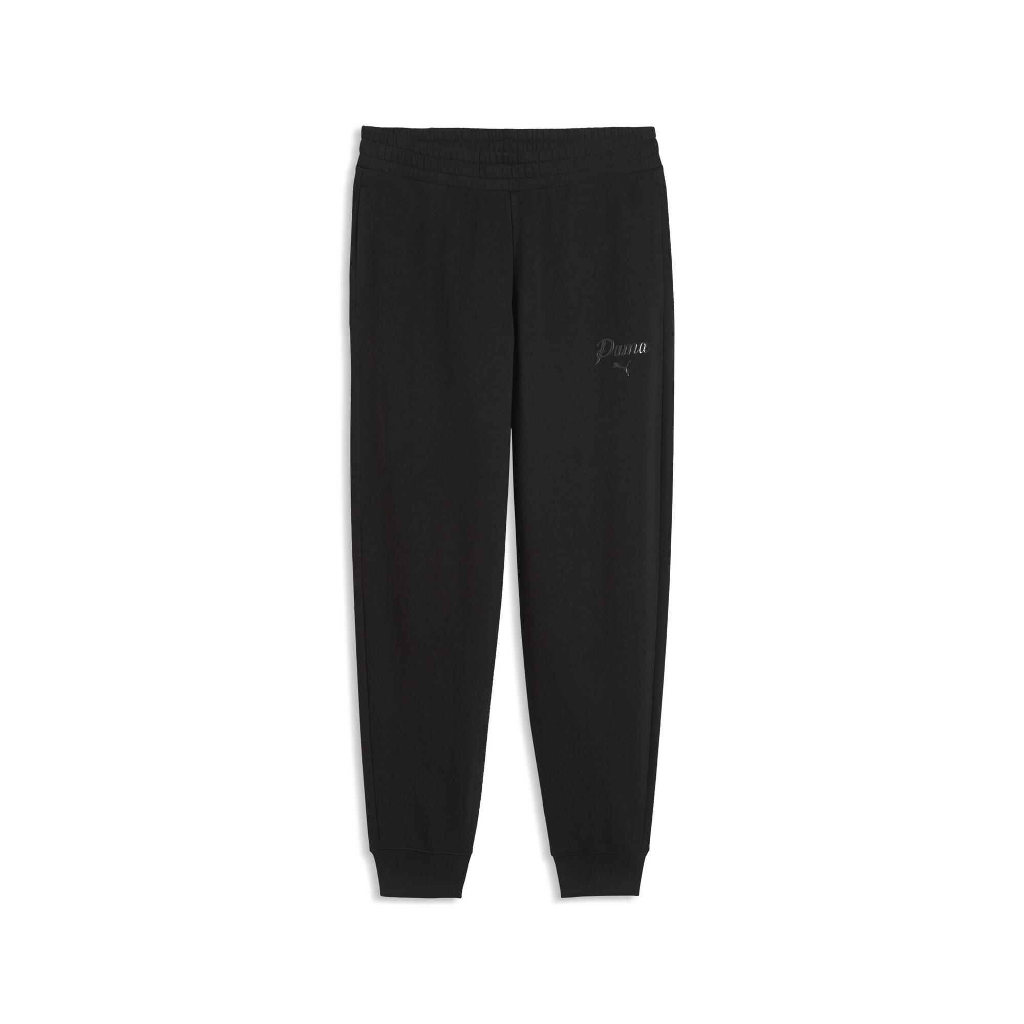 PUMA Essentials Script sweatpant voor Dames, Zwart, Maat L thumbnail 3