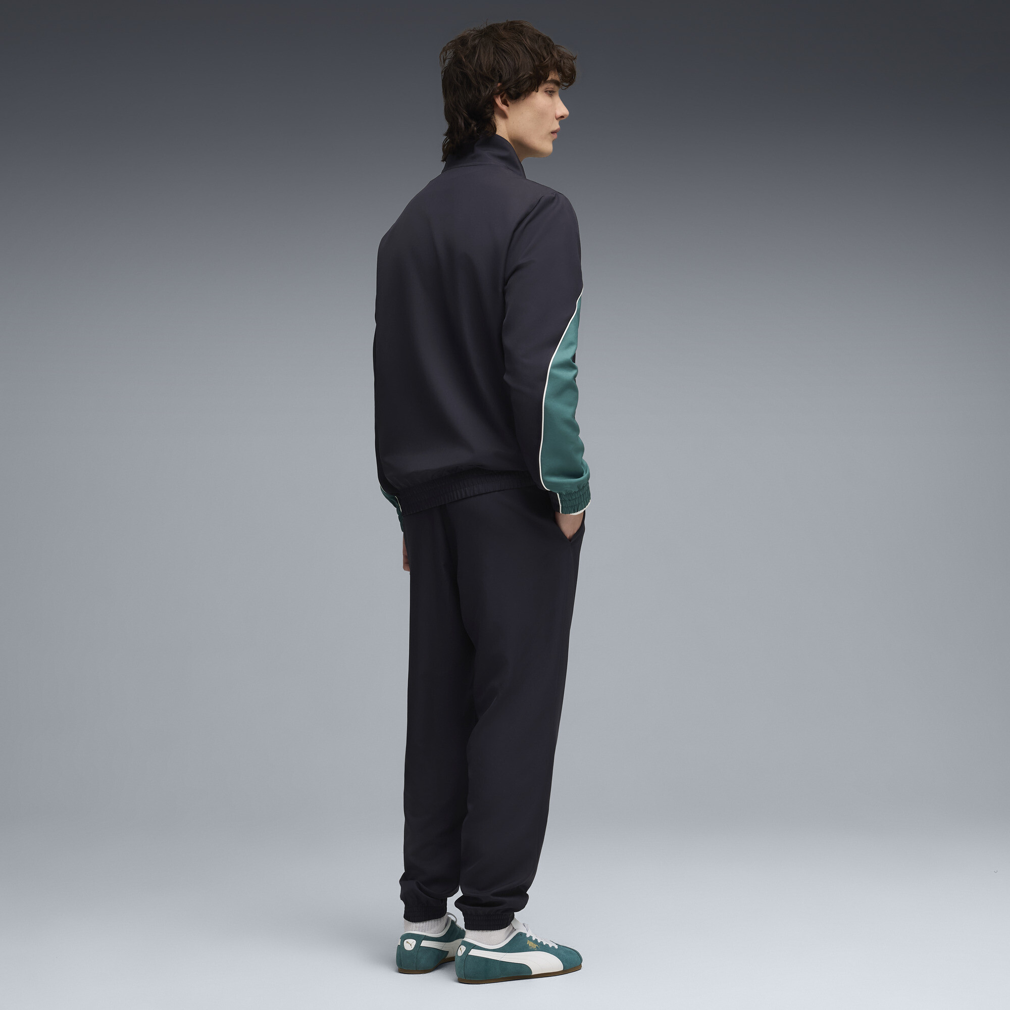 PUMA Geweven colourblock-trainingspak voor Heren, Blauw, Maat XL thumbnail 5