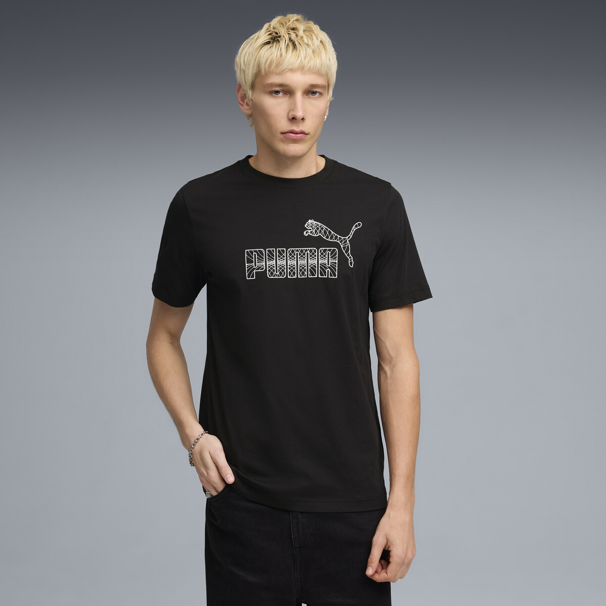 Graphic No.1 Logo T-Shirt Men in Black by PUMA, XS