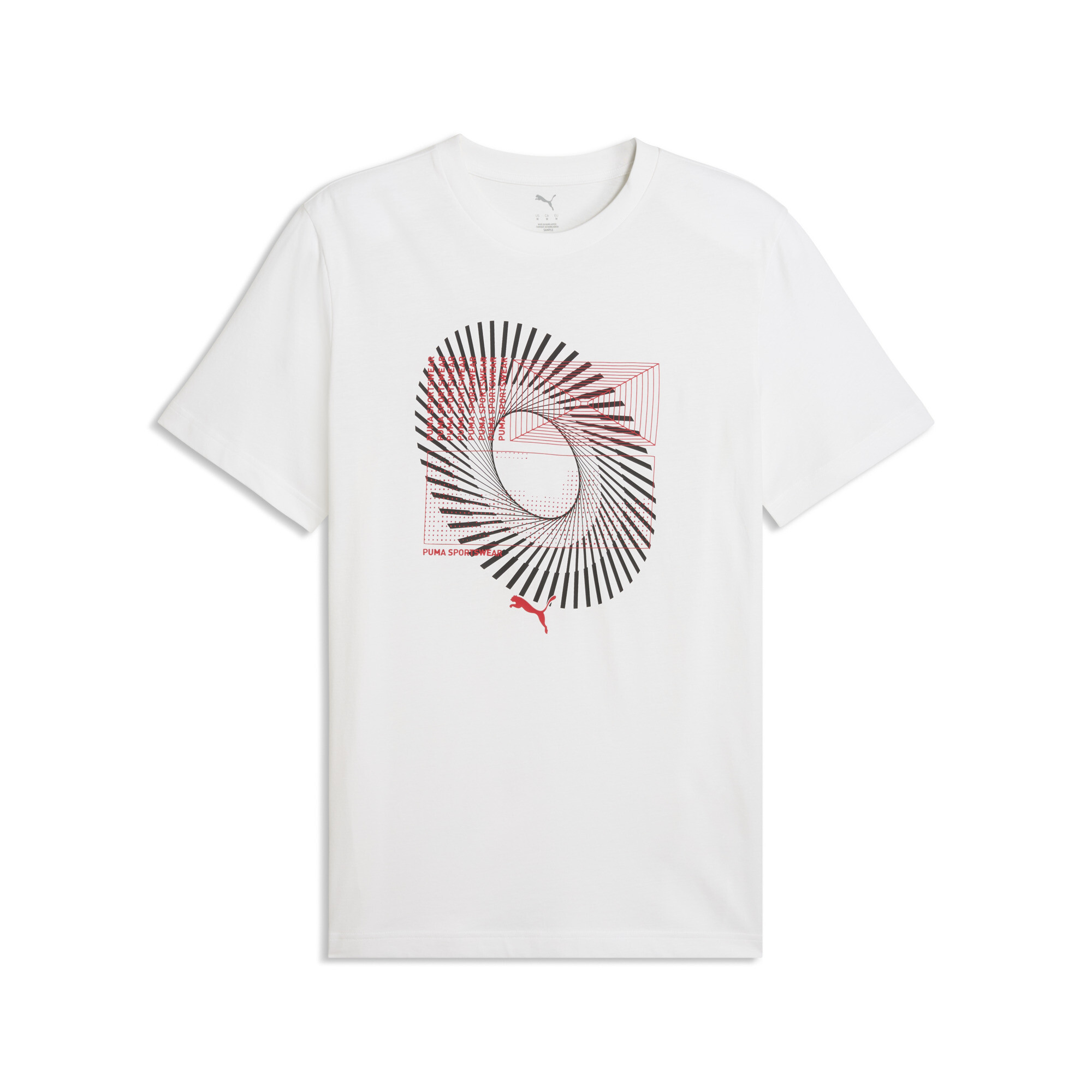 PUMA T-shirt met circulaire print voor Heren, Wit, Maat XS thumbnail 3