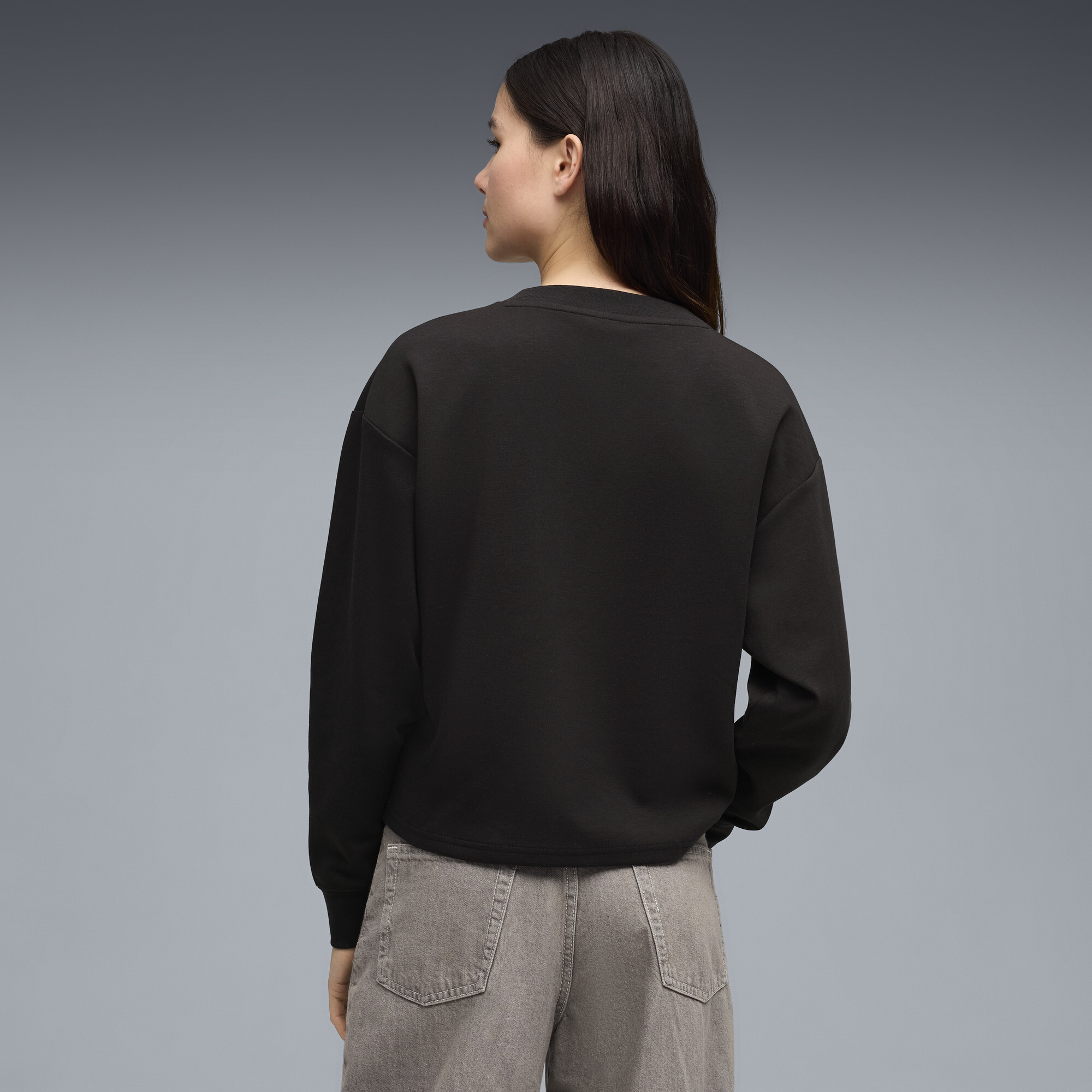 PUMA Essentials Elevated sweatshirt met V-hals voor Dames, Zwart, Maat L thumbnail 5