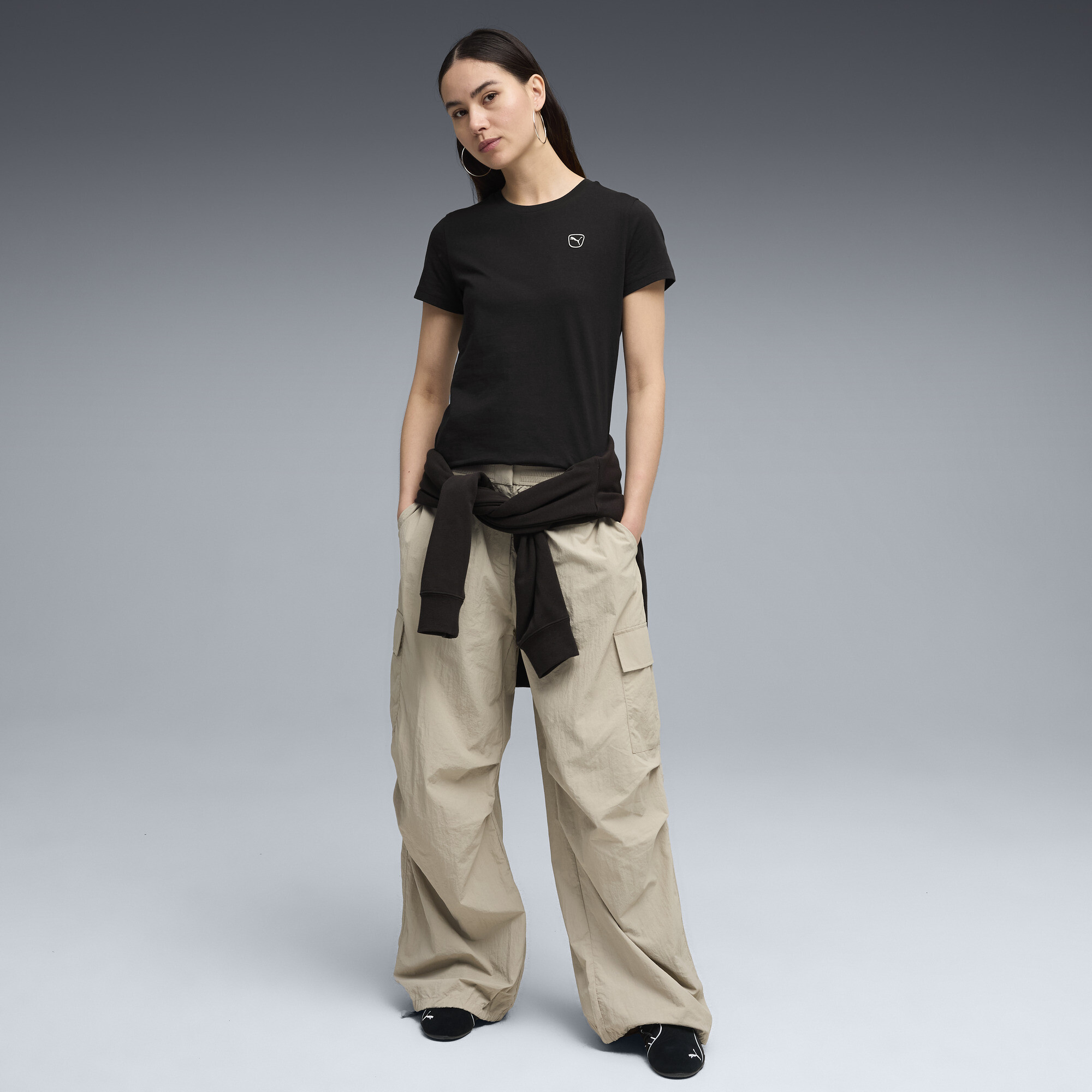 PUMA Essentials Elevated T-shirt voor Dames, Zwart, Maat XS thumbnail 4